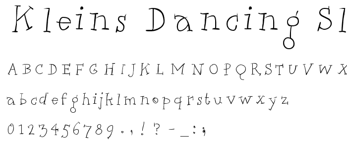Kleins Dancing Slapzerif font